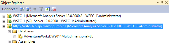 HTTP-Verbindung in SSMS