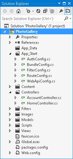 Die ASP.NET MVC 4 Internet Application Project Template