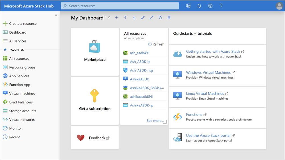 Azure Stack Hub-Authentifizierungsinformationen – Abonnement-ID – Mandanten-ID