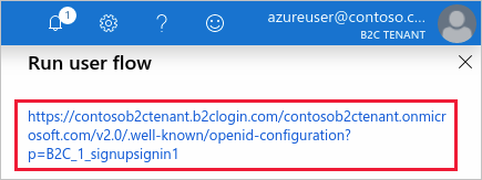 Bekannter URI-Link auf der Seite „Jetzt ausführen“ im Azure-Portal