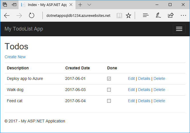 Azure-App nach Code First-Migration