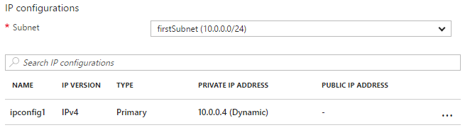 IP-Konfigurationseinstellungen für nic1