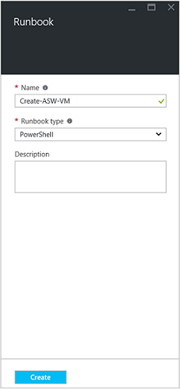 Runbook-Bereich erstellen