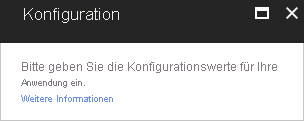 Screenshot: Benutzeroberflächenelement „Microsoft.Common.TextBlock“ in einer Portalbenutzeroberfläche