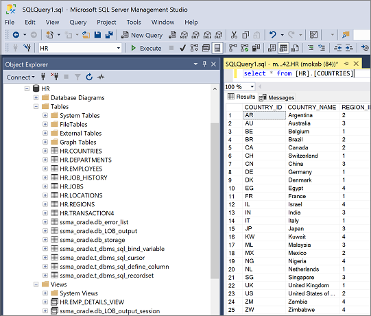 Screenshot der Validierung in SSMA für Oracle