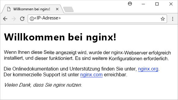 NGINX-Standardwebseite