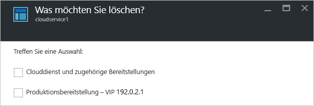 Löschen von Clouddiensten