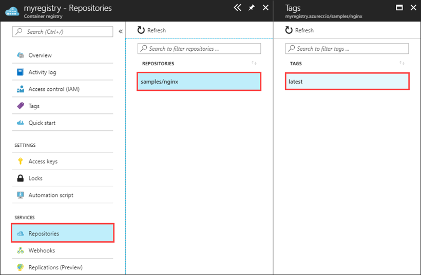 Repositorys im Portal