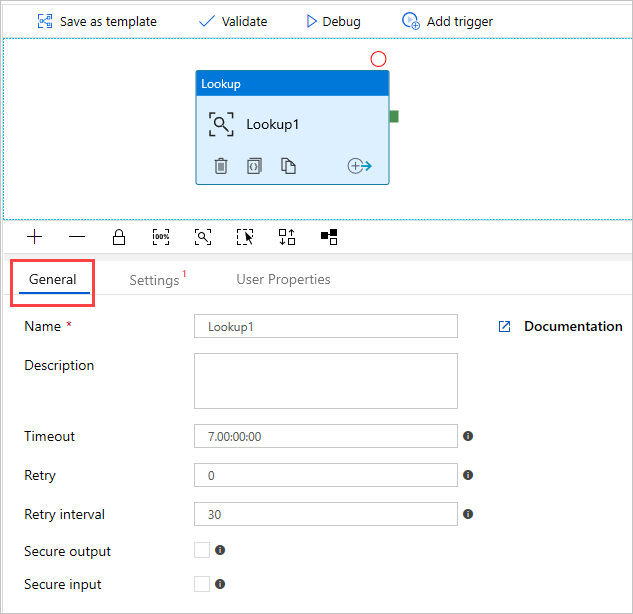 Bearbeiten der Lookup-Aktivität