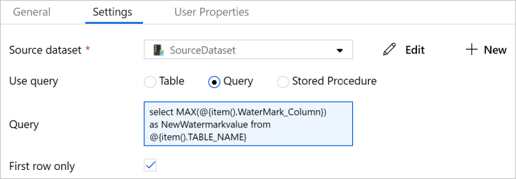 Zweite Lookup-Aktivität – Einstellungen