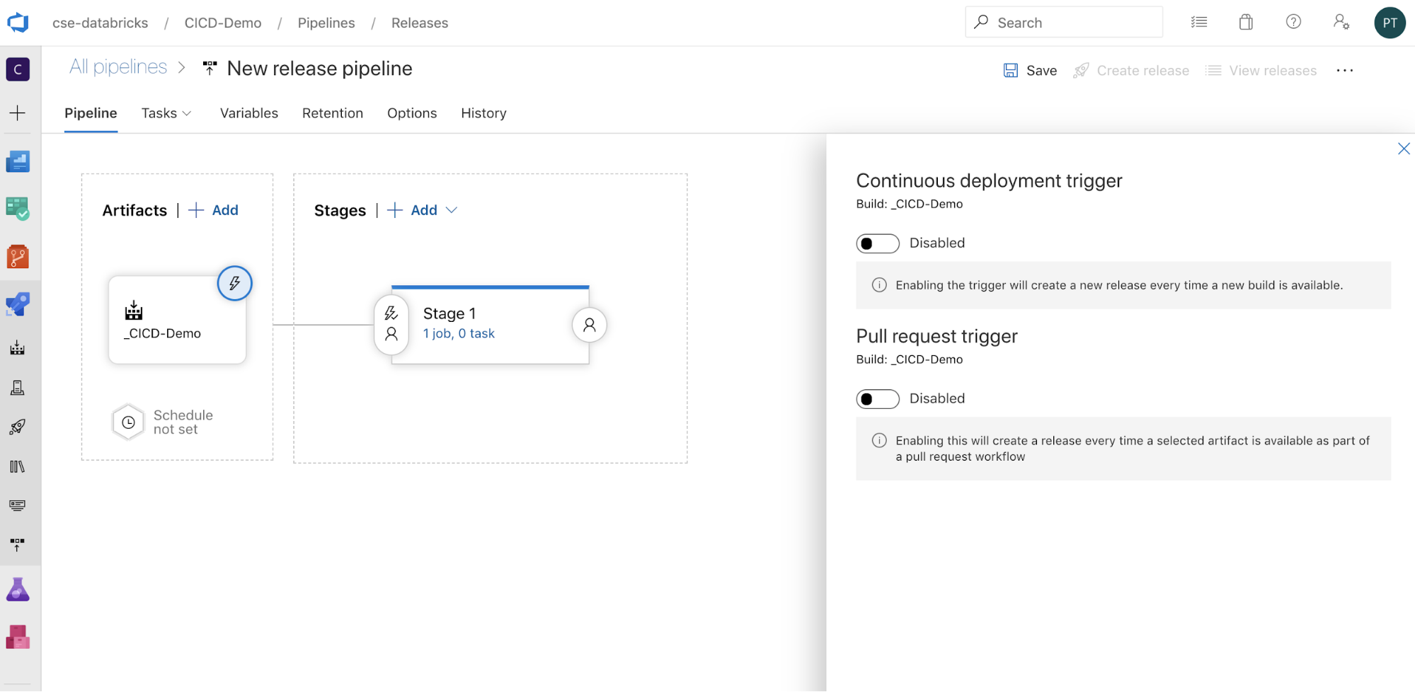 Azure DevOps: Releasepipeline in Phase 1