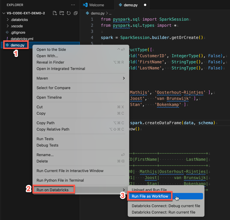 Ausführen einer Datei als Workflow über das Kontextmenü