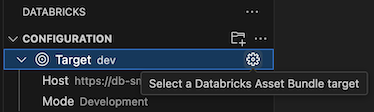 Auswählen eines Ziels für das Databricks Asset Bundle