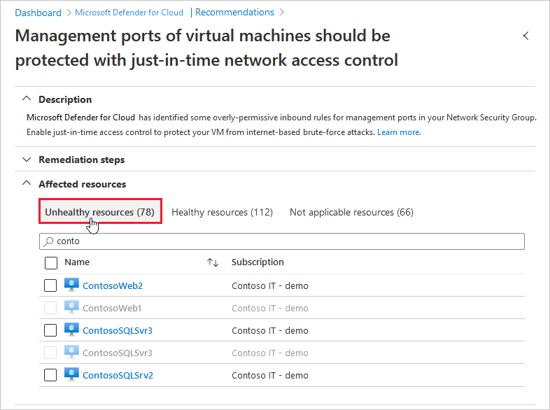 Empfehlung für Just-In-Time-Zugriff (JIT) auf virtuelle Computer (VM)