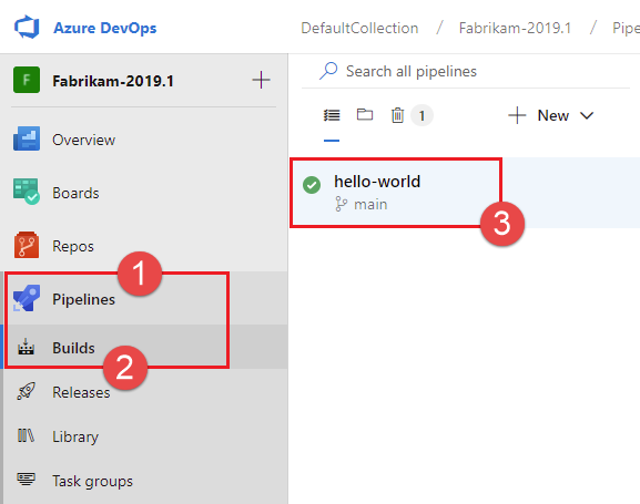 Azure Pipelines-Builds in Azure DevOps Server 2019 Update 1