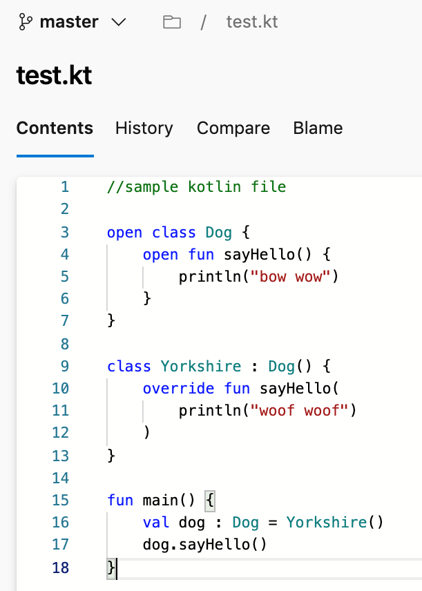 Unterstützung für die Sprache Kotlin.