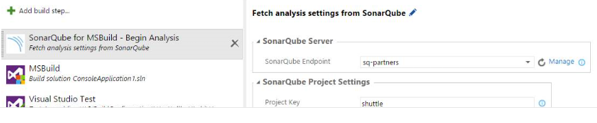 Sonarqube-Buildaufgaben