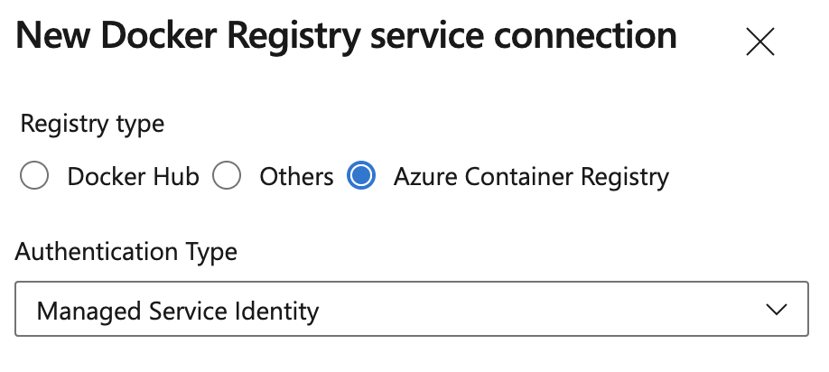 Neue Docker-Registrierungsdienstverbindung für Änderungen an Genehmigungen