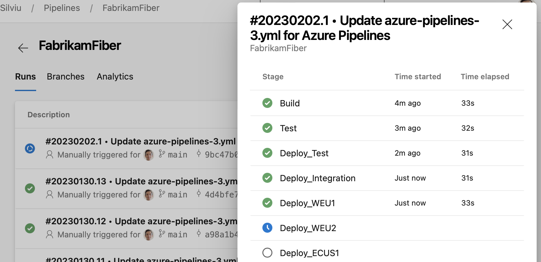 Aktualisierungen der Pipelines-UI