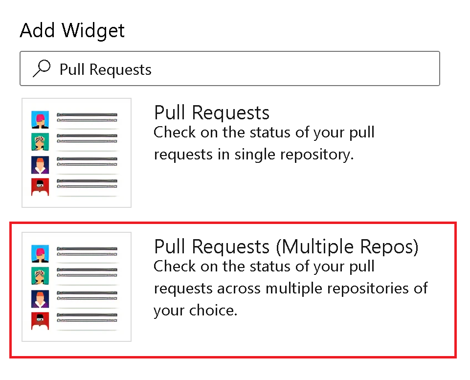 Widget für mehrere Repositorys für allgemeine Verfügbarkeit