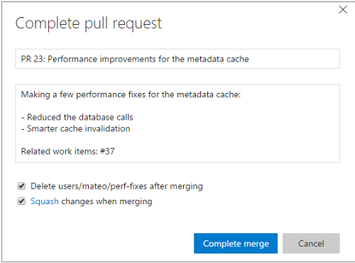 Squash Merge von Pull Requests