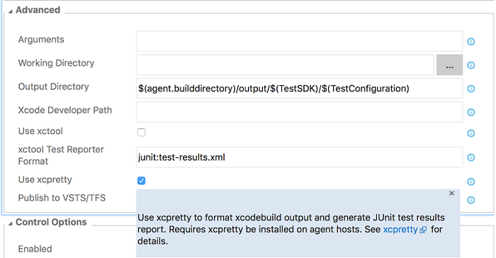 Xcode Build-Formatierung