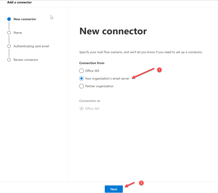 Microsoft 365 Admin Center-E-Mail-Server