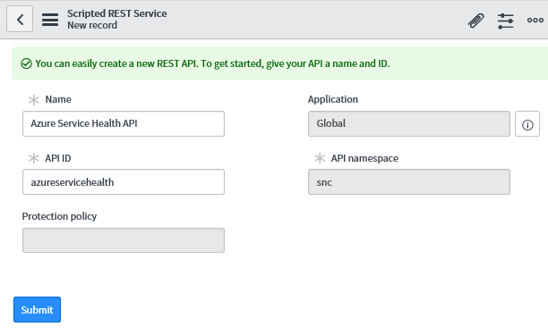 „REST API Settings“ in ServiceNow