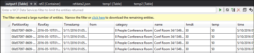 Endgültige Tabelle für SELECT INTO-Abfrage in Stream Analytics