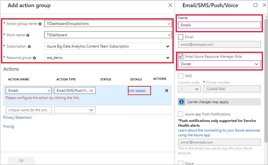 Einrichten einer Warnung für einen Azure Stream Analytics-Auftrag