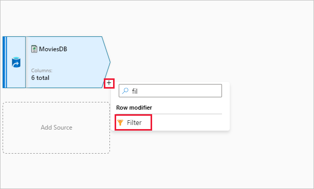 Hinzufügen eines Filters