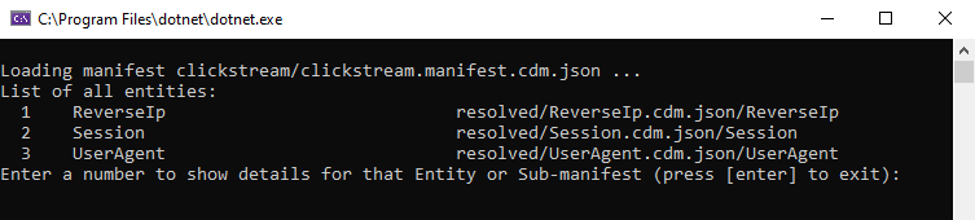 Run read manifest sample.