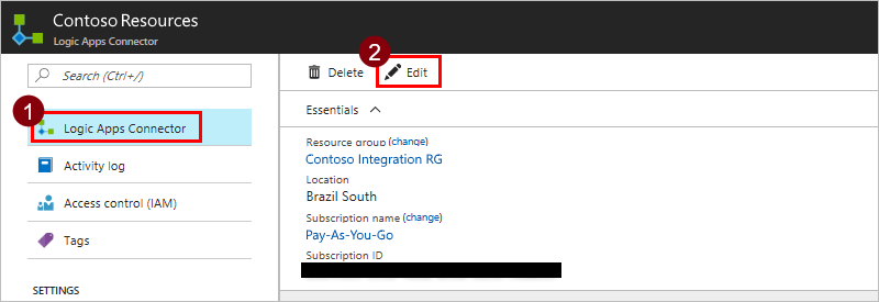 Logik-Apps-Connector bearbeiten.