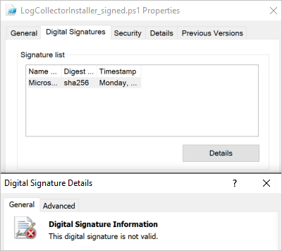 Digitale Signatur ungültig.