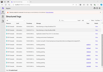 Protokolle auf dem eigenständigen Dashboard