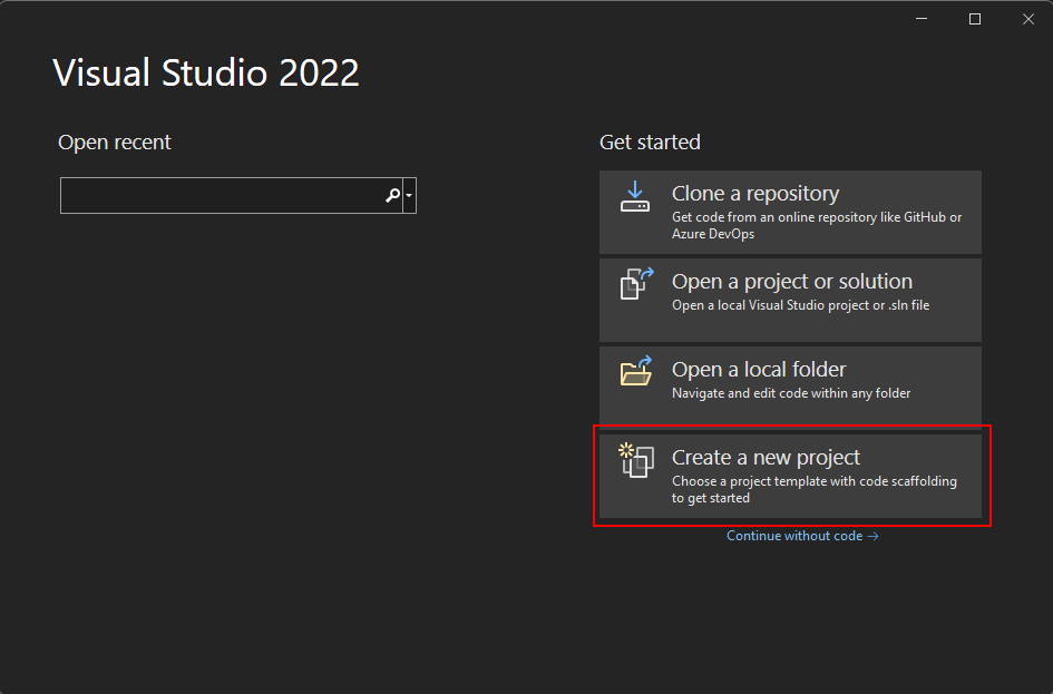 Erstellen eines neuen WPF-Projekts in Visual Studio 2022 für .NET 6