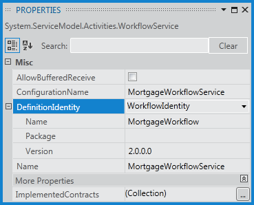 Screenshot: DefinitionIdentity der WorkflowIdentity