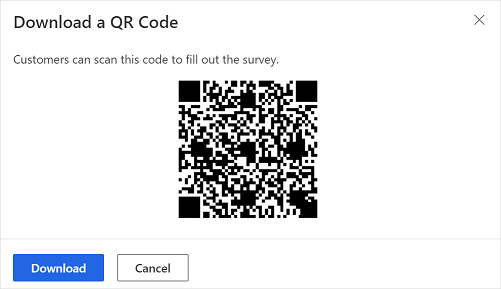 Den QR-Code der Befragung zum Teilen abrufen.