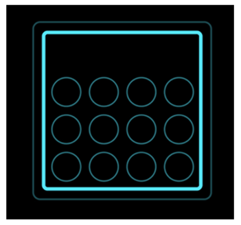 Holografisches Bild des kreisförmigen Codes.