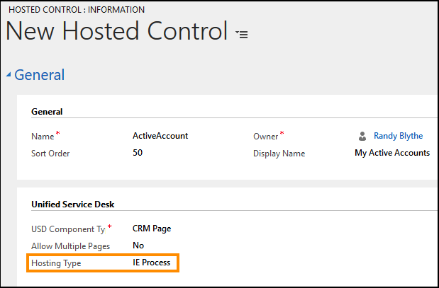 Hostingtypen in Unified Service Desk.