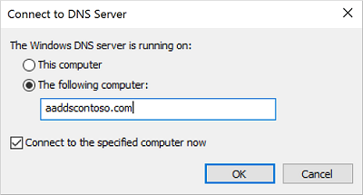 Connect to the managed domain in the DNS console