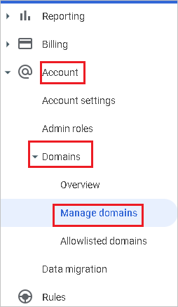 G Suite Domänen