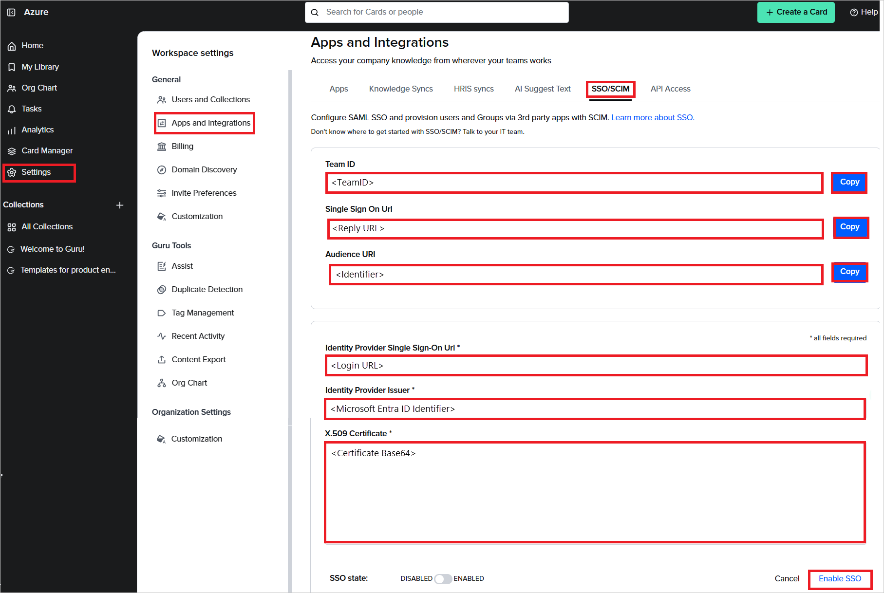 Screenshot shows the administration portal.