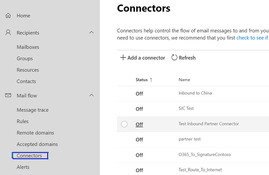 Homepage des Neuen Exchange Admin Centers.