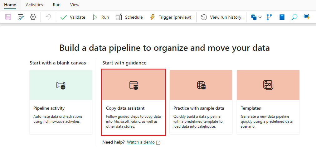 Screenshot der Schaltfläche „Daten kopieren“.