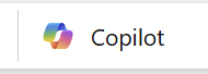 Screenshot der Copilot Schaltfläche auf der Registerkarte 
