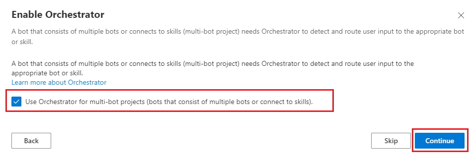 Screenshot von Composer mit eingeschaltetem Orchestrator.