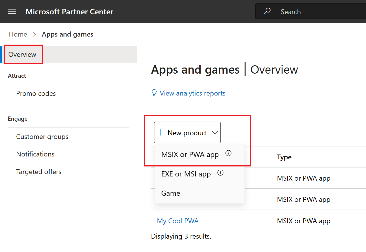 Erstellen einer App-Reservierung im Microsoft Partner Center