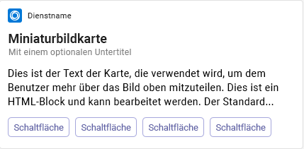 Beispiel einer adaptiven Miniaturansichtskarte auf einem Mobilgerät.