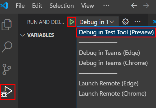 Screenshot: Debuggen im Testtool